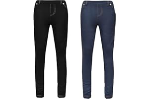 GW CLASSY OUTFIT Lot de 2 jeggings en jean pour fille de 5 à 13 ans