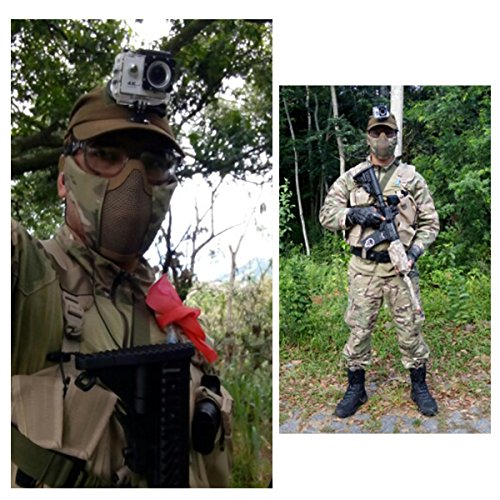 GES Tactical Foldable Half Face Mask Outdoor Equipment Mask Protective Mesh Riding Breathable Mask for Airsoft Paintball CS with Adjustable Belt Strap (CP) reviews GES Tactical Foldable Half Face Mask Outdoor Equipment Mask Protective Mesh Riding Breathable Mask for Airsoft Paintball CS with Adjustable Belt Strap (CP)