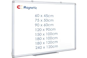 ‎MAXTEK maxtek Magnettafel Whiteboard 60 x 45cm, Pinnwand Magnetisch mit Aluminiumrahmen, Trocken Abwischbar Magnetwand, Einfach zu Montieren und Leicht Aufhängen