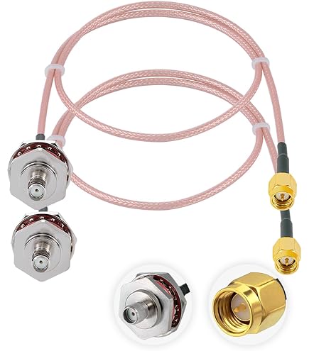 Vecys 2x U.FL1 Auf SMA Female Kabel – Wasserdichte M16 Box, RG178 Koaxialkabel 15cm, Für WLAN Router & PCIe Karten