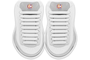 INMAKER Sznurowadła bez wiązania dla dzieci i dorosłych, elastyczne sznurowadła do sneakersów, silikonowe płaskie sznurowadła do butów do biegania