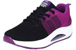 SISTTKE Women's Lightweight Sneakers,Trainers Ladies Casual Comfortable Walking Shoes Platform Wedges Breathable Running Shoes
