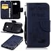 Produktbild jbTec® Flip Case Handy-Hülle zu Samsung Galaxy A3 2017 / SM-A320 - BOOK MUSTER Teddy mit Kettensäge I10 - Handy-Tasche, Schutz-Hülle, Cover, Handyhülle, Ständer, Bookstyle, Booklet, Farbe:Navy-Blau