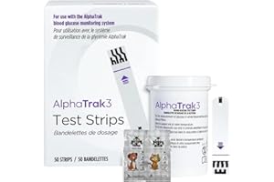 AETN Creations Alphatrak 3 Test Strips Pack of 50 Trusted, Veterinary Approved, Accurate and Easy-to-Use Pet Glucose Monitoring Strips for Cats and Dogs