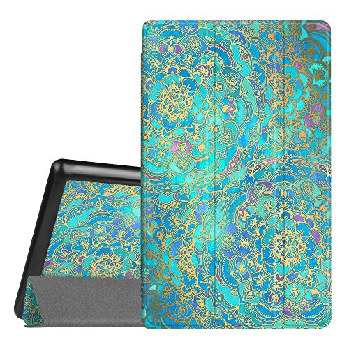 Fintie Hülle für Amazon Fire HD 8 Tablet (8-Zoll, 7. Generation - 2017) - Slim Cover Lightweight Schutzhülle Tasche mit Standfunktion und Auto Schlaf / Wach Funktion, Jade