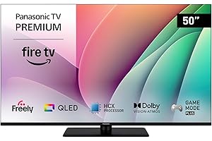 Panasonic TV-50W80AEY W80 Series 50 inch 4K Ultra HD LED Smart TV, 2024, Fire TV, Freely, Dolby Vision & Atmos, Alexa Voice Control, Airplay, Black