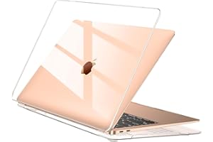 EooCoo Case compatible for Macbook Air 13 inch M1 A2337 A2179 A1932 with Retina Display, 2021 2020 2019 2018 Release, Plastic Hard Shell, Smooth Shiny Surface, Crystal Clear
