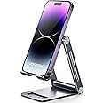 UGREEN Supporto Telefono da Tavolo Regolabile, Porta Cellulare in Alluminio da Scrivania Pieghevole, Compatible con iPhone 15