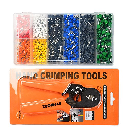 ATPWONZ Aderendhülsen Crimpzange Crimpwerkzeuge Set, 0.25-6.0mm Crimp Tool mit 800 Ratsche Kabelschuhe für isolierte unisolierte Aderendhülsen Ratsche Kabelschuhe - 7