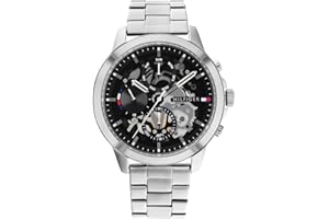 Tommy Hilfiger Montre Analogique Multifonction à Quartz pour Homme avec Bracelet en Acier Inoxydable ou Cuir