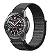 Produktbild Fintie Armband für Galaxy Watch 46mm / Gear S3 Frontier/Gear S3 Classic [ groß ] - Premium Nylon Atmungsaktive Uhrenarmband Ersatzband mit Verstellbarem Verschluss, Schwarz