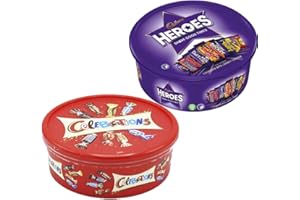 BMLIMITED BML 2 x Chocolate Tubs Assorted 1 Each of Celebration 650g & Heros 600g Rich & Delight Irresistible Flavors for Gifting For Any Special Occasion