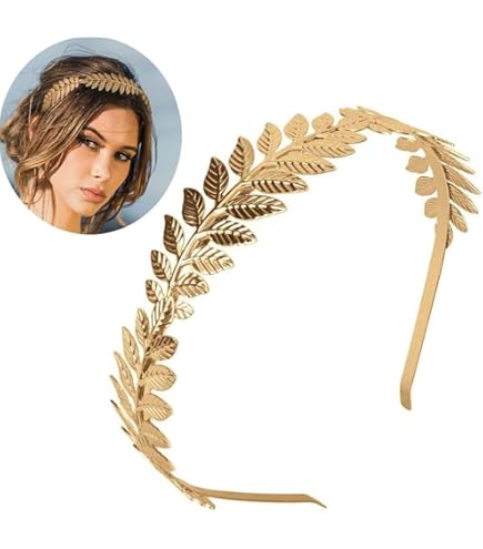 Lauwerkrans, goudkleurig, handgemaakte sieraden voor bruid, Griekse haarband, Romeinse hoofdtooi, kroon, dames, accessoires, retro tiara voor meisjes en vrouwen