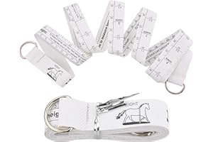 Jetisva 2.5M 98.4 Inch Horse Weight Tape Measure Long Precisio Horse Weight Measuring Tape Portable Horse Height Bust Body Measurement White Horse Measuring Stick for Equine Farm Animals Cow Goat