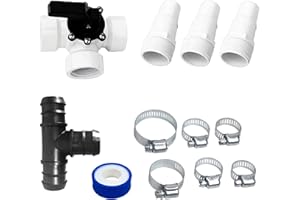 AREBOS Kit de dérivation Piscine 12 pièces Filtres à Sable Chauffage Piscine Pompe à Chaleur Chauffage Solaire Pièce en T Ruban téflon Vanne 3 Voies