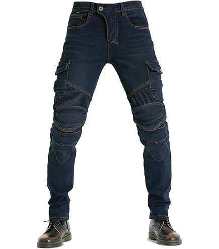 SHUOJIA Motorjeans voor mannen en vrouwen, motorbroek, sportieve motorbroek met beschermers, motorbroek, a12, 3XL