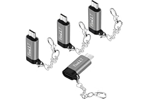EasyULT Adattatore Micro USB a USB C 4 Pack, Micro USB (Maschio) a USB C (Femmina) Adattatore Trasferimento Dati, per Samsung Galaxy S7/S7 Edge/S6/J7/J3, Huawei P Smart P10 Lite P9 Lite-Grigio