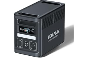 ECO PLAY 1800W Portable Power Station EP1800, 1536Wh LiFePO4 Battery Backup, Expandable to 4kWh, 1200W Solar Input, UPS, APP, for Camping/Outdoor