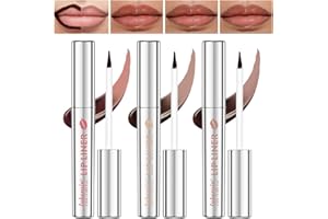 DENESTUP 3 Colors Peel off Lip Liner Stain, Peel off Lip Liner Tattoo Matte Finish Lip Stain, Colors Change Lipstick Waterproof Plump Lip Makeup Gift for Women