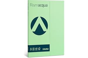 Favini A69P144 Rismacqua colore VERDE CHIARO confezione da 100 fogli di carta da 90gr Formato A4 (21x29,7 cm) Made in Italy