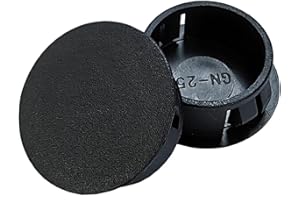 Qrity 3 Pezzi Tappi Copriforo 80mm in Plastica, Tappi per Fori di Perforazione, Nero, Coperture Decorative per Cassetto, Armadio, Mobili