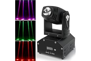 Moving Head Bühnenlicht LED, DELIBANG RGBW Disco Bühne Beam Licht 11/13CH mit DMX512 /Sound aktiviert/Auto Modus für Partylicht DJ Club Show Bar Hochzeit