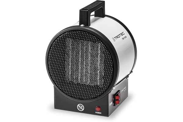 Chauffage Céramique Portable 2000W TROTEC TDS 10 M – Sans Allergènes, Anti-Surchauffe, 2 Niveaux de Chaleur – Idéal Garage, Atelier, Chantier, Serre – Chauffage Électrique Sécurisé & Silencieux