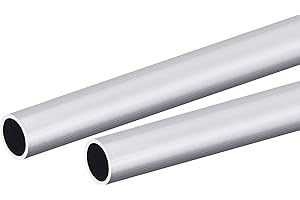 sourcing map Tube Aluminium 6063 Aluminium Rond Tube 12mm Diamètre Externe 10mm Interne Diamètre 25cm Longueur Tuyau Tubes 2 Pcs