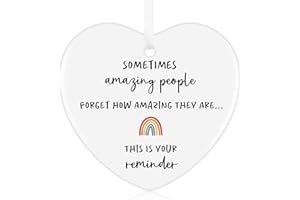 Tenare Christmas Thank You Gift, Sometimes People Forget How Amazing They Are, Sentimental Well Done You're Amazing Ceramic Gift for Mentor Friend Family Colleague(Rainbow Style)
