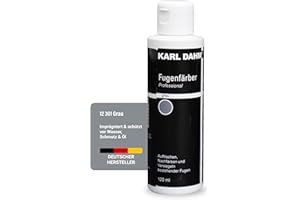 Karl Dahm® Fugenfärber Grau 120 ml – Hochwertige Fugenfarbe für Innen & Außen | Wasser- & schmutzabweisend | Einfache Anwendung - Art. 12301