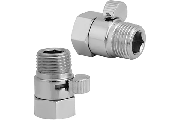 Vanne d'arrêt de contrôle du débit d'eau, pommeau de douche G1/2, économie d'eau avec levier de poignée pour pommeau de douche, pulvérisateur de bidet