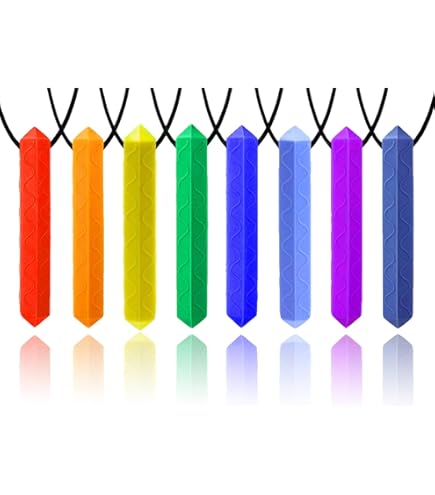 OPVYAEU Lot de 4 Embouts Sensoriels à Mâcher en Silicone – Embouts de Crayon Texturés pour Enfants et Adultes avec TDAH ou Autisme – Anti-Stress et Aide à la Concentration à l'École