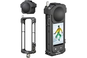 SMALLRIG Cage pour Insta360 X4, Étui de Protection en Aluminium pour Insta360 X4 avec Couvercle d'Objectif en Silicone, Cold Shoe Intégré et Trou Fileté Anti-Déflexion 1/4"-20-4278