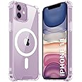 TheGiftKart Shockproof Ultra-Hybrid Back Cover Case for iPhone 11 Compatible with MagSafe | 360° Protection | Crystal Clear Hard Back Cover Case for iPhone 11 (Transparent Bumper)