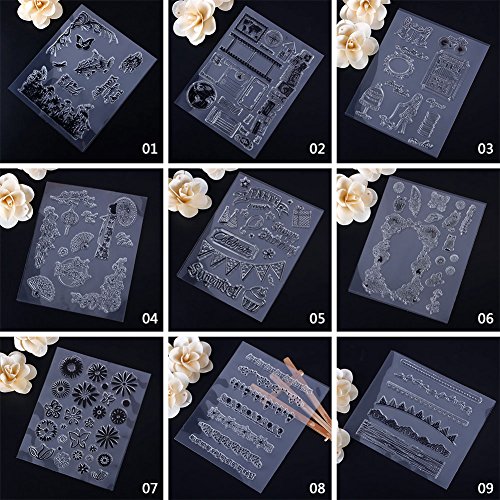 calistou|k Artistic Graffiti Blume Muster Transparent Gummi Stempel Seal DIY Album Craft Scrapbooking Dekoration Artistic Graffit & 02 - 4