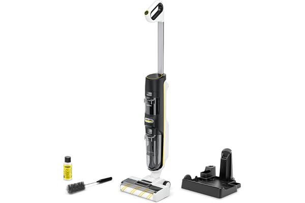 Kärcher Dammsugarmopp FCV 4, sladdlös dammsugarmopp med 4 rengöringslägen, batteritid: ca 45 min, ytprestanda per batteriladdning: ca 200 m²