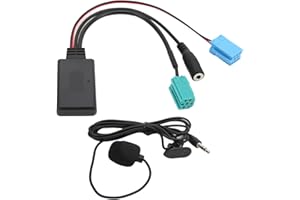 LONGZHUO Kabel Bluetooth AUX IN pomocniczy adapter wejściowy zestaw głośnomówiący zamiennik mikrofonu do radia Megane 2 Updatelist