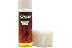 NITRO CONCEPTS - PU Leder Reinigungsmittel 100ml für PU Leder Gaming Chairs Lederpflegemittel Lederschutz mit Schwamm Inklusive