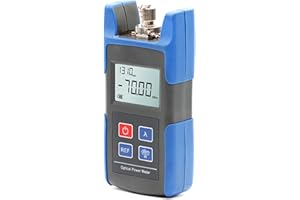 NIMOMO Glasfaser-Leistungsmesser, Optischer Leistungsmesser Glasfaserkabel-Tester, -70-+10dbm Optisches Eistungsmesser Faser Optisches Kabel Tester, Arbeitswellenlänge 850-1625nm