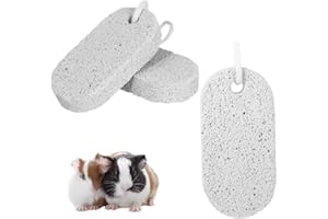 ZEXOWIJ 3 pièces Pierre de broyage minérale Pour dents de rongeurs Jouet à mâcher Animaux de compagnie Hamster Écureuil Jouet à Ronger pour Lapin Hamster Petits Rongeurs Chinchilla Cochon d'Inde Perroquet