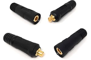 ELECTROMECANICA CANTABRIA ELCAN ELCAN Conector rapido aereo macho 10-25mm para cable soldadura DKZ10-25 o DKJ10-25 200A (2 unidades) + Conector rapido aereo hembra 10-25mm para cable soldadura DKZ10-25 o DKJ10-25 200A (2 unidades)