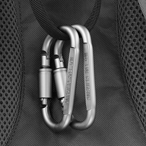 Utmury Karabiner Schlüsselanhänger Karabinerhaken mit Schraubverschluss,Aluminium Legierung Haken D-Ring Haken Außen (nicht zum Klettern)(6 Stück) - 5