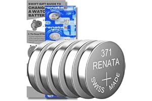 GENERIC SR920SW Watch Batteries 371-5 x Renata 371 Swiss Made Equivalent to SR920SW Replacement Cell Button Watch Battery Replacement Kit for Watches with Swift Gift UK Fitting Guide