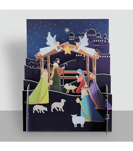 Nativity Pop-Up Christmas Card - Pop-up Pigeon