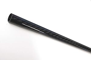 AHL TEC LEONHARDT Hochglanz Carbon Rohr Ø 8mm / Sichtcarbon CFK Kohlefaser Tube 3K Köper/Länge wählbar (1000mm)