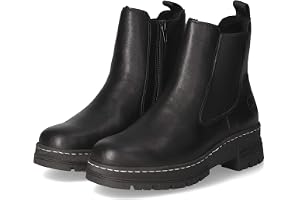 Rieker 73892-00 slip-on stövlar konstläder dam i svart, Svart 00, 39 EU
