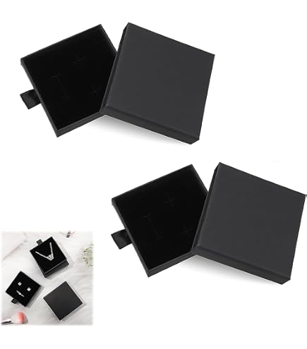 VEGCOO 2 Stück Schmuck Box, Schmuck Geschenkbox, Schmuckschatulle, Schmuckdose Klein, Schmuckkasten Schmuck Organizers Für Armbänder Armreife Halskette Weihnachten Hochzeitsgeschenken