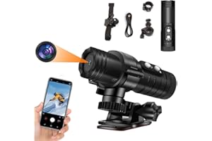 ZEERKEER Action Camera 1080P Wifi Helmet Camera Ultra HD 120° Wide Angle Waterproof Helmet Camera Webcam EIS Stabilization Action Camera with Accessory Kit for Climbing Riding Skiing