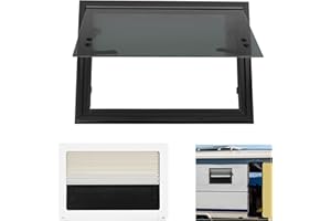 BJTDLLX Wohnmobil Ausstellfenster 500x350mm RV Ausstellfenster inkl. Verdunklung Seitenfenster Camper, RV-Wohnmobilfenster Externes Push Fenster, RV Klappfenster Wohnwagen Fenster