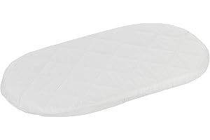 Alvi Baby-Matratze Kinderwagen, Wiege, Stubenwagen/Bezug 100% Baumwolle abnehmbar & waschbar/Komfortdicke 4cm